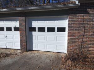 White garage door with windows White garage door with windows