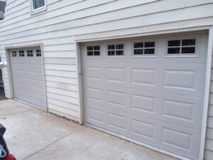 White garage door with windows White garage door with windows
