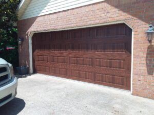 Lincoln 3138 Walnut Long Panel garage door Walnut Long Panel garage door