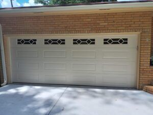 White garage door with windows White garage door with windows